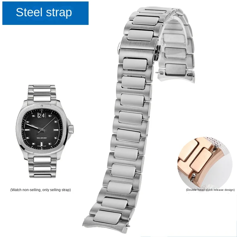 

22mm High Quality Stainless Steel Watch Strap for Mido Multiport TV M049 526A Curved Solid WatchBand M049 Men's Metal Bracelet