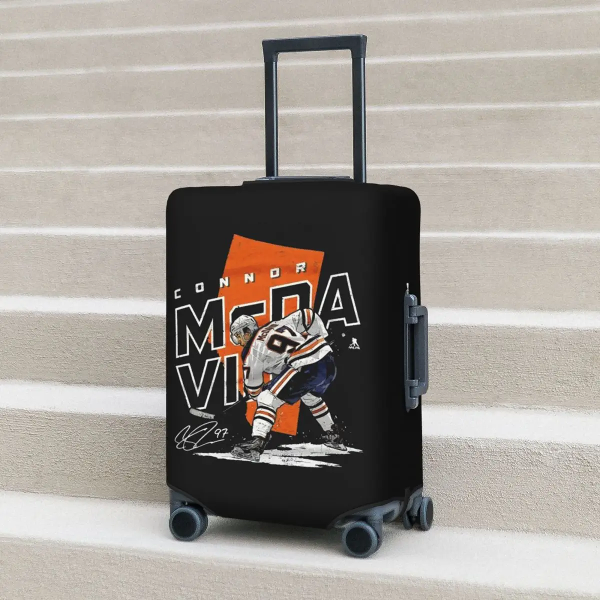 Connor McDavid 97 Voor Edmonton Oilers Fans Koffer Cover Bescherming Elastische Reisbagage Protector Covers voor 18-32 Inch