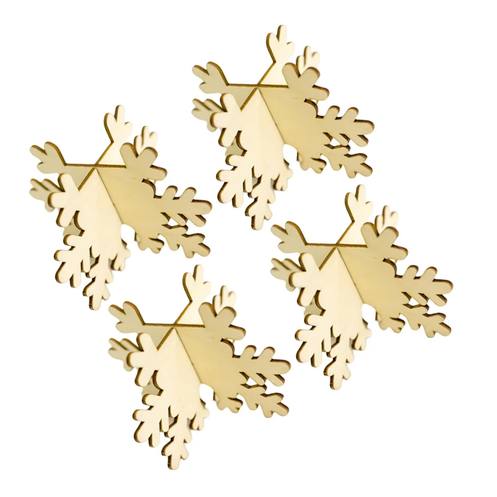 12Pcs Wooden Snowflake Candlestick Decorative Holder for Home Party Wedding Christmas Table Decoration Holder