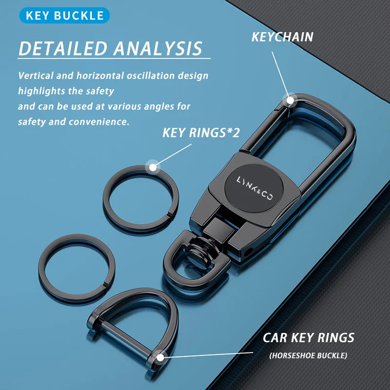 For Lynk Co 01 05 06 03 02 09 08 Ev Z20 Z10 Styling 2025 Accessories Car Keychain Horseshoe Buckle Key Ring Key Case Key Cover