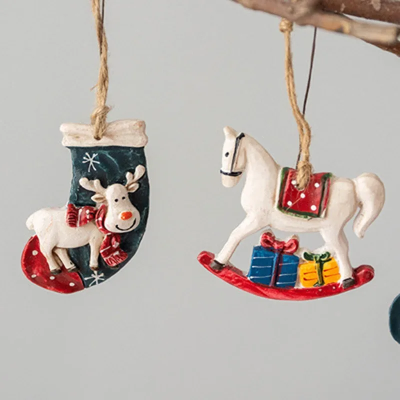 6 Stuks Mini Peperkoek Man Kerstversiering Voor Thuis Ornamenten Sneeuwman Kerstboom Hanger Decoratie Nieuwjaar Decor