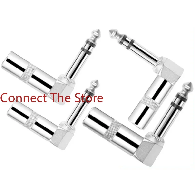 3PCS Supply 6.35MM Stereo Wiring Plug 90 Microphone     Earphone