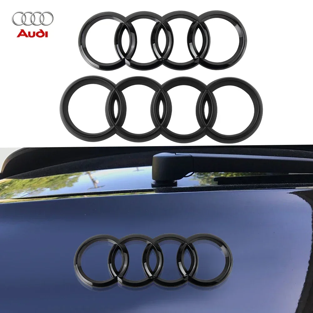 Car Front Grille Logo Replacement Sticker Rear Trunk Badge Decal For Audi A3 A4 A4L A5 A6 A6L A7 A1 A8L Q2L Q5 Q7 Q3 RS SLINE