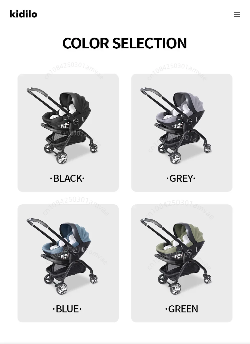 Tragbare Babywagen (einschließlich Babykörbchen für Neugeborene) und multifunktionale Babywagen, die aus der EU versendet werden – hochwertige, zusammenklappbare Babywagen. – Detail 12