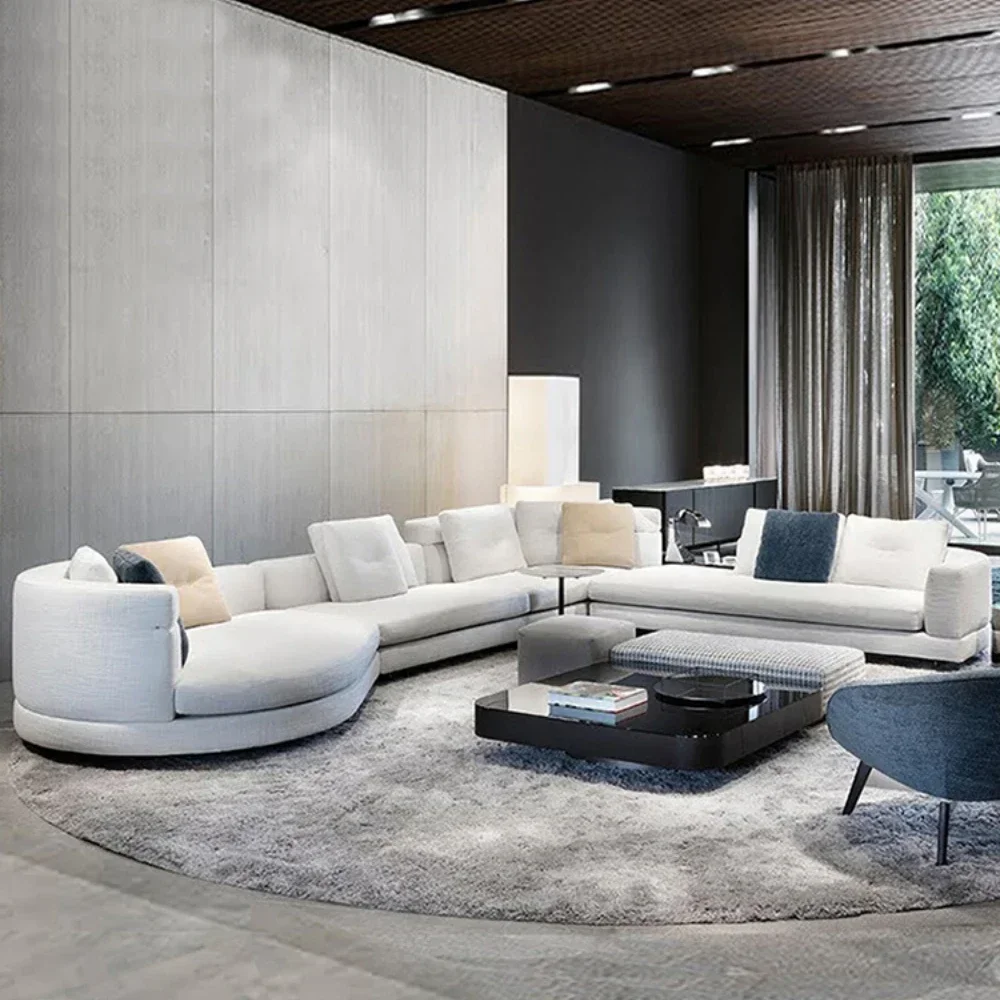 

Fabric Sofa Living Room Set Modern Light Luxury U-Shaped Combination