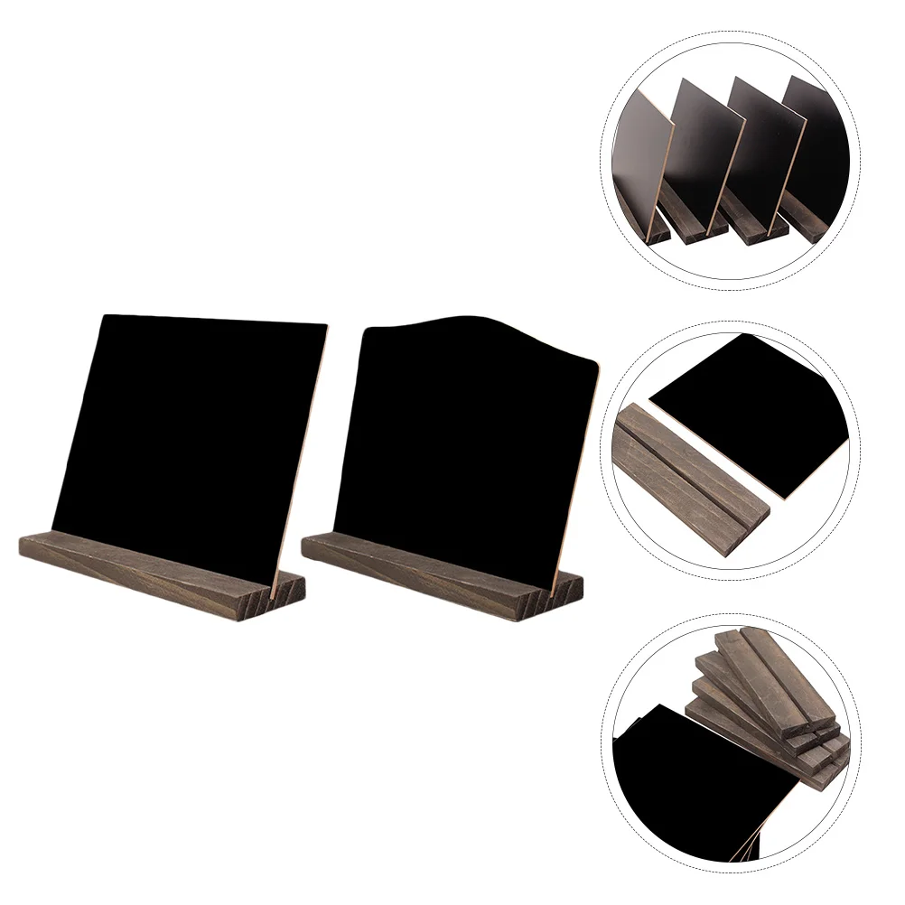 

2pcs Wooden Chalkboard Set Easel Stand For Wedding Party Bar Club Decor Reusable Message Board Tabletop Blackboard Display