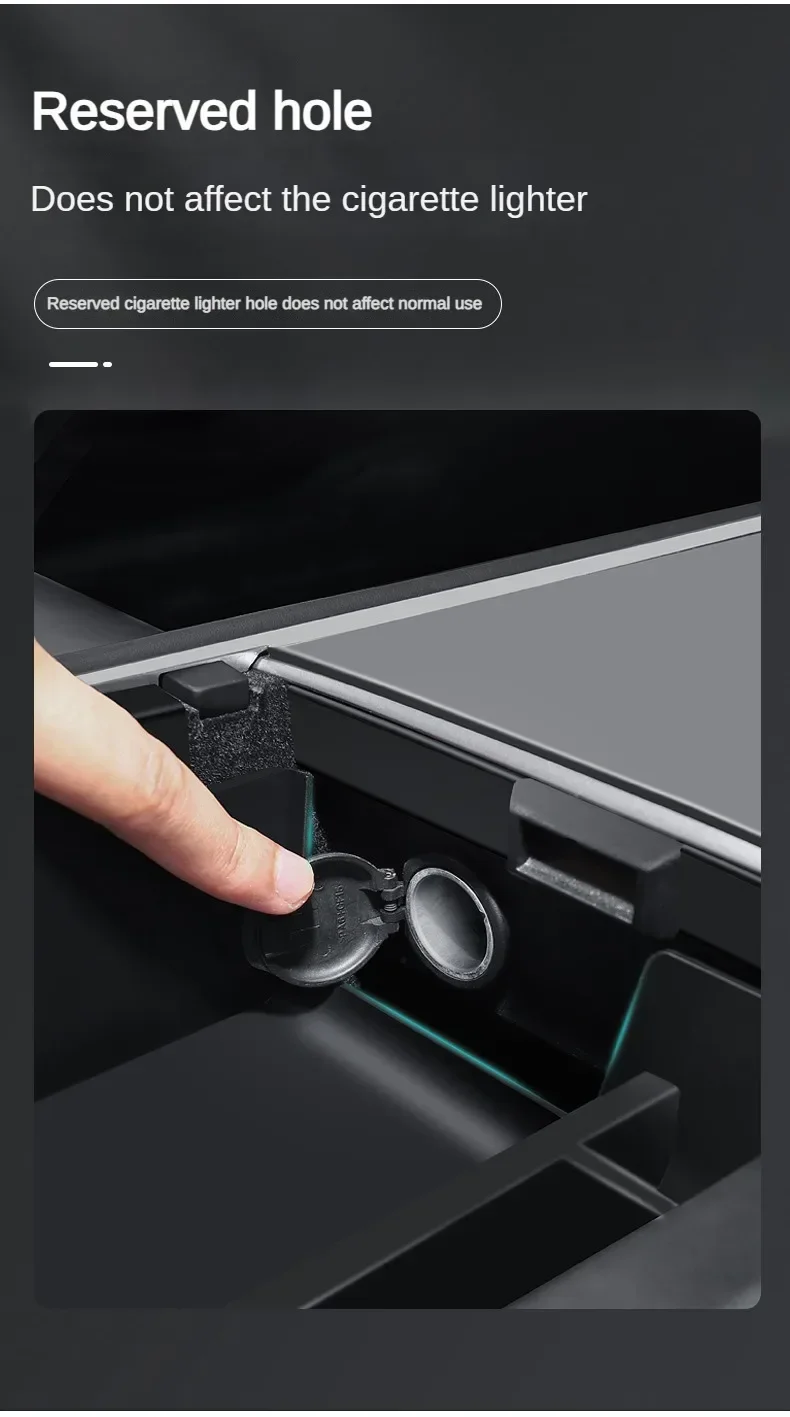 Für Tesla Modell Y 3, Mittelkonsole Lagerung Organizer Box Tablett Armlehne Versteckte Box Bins Tasse Halter Auto Innen Zubehör – Detail 16