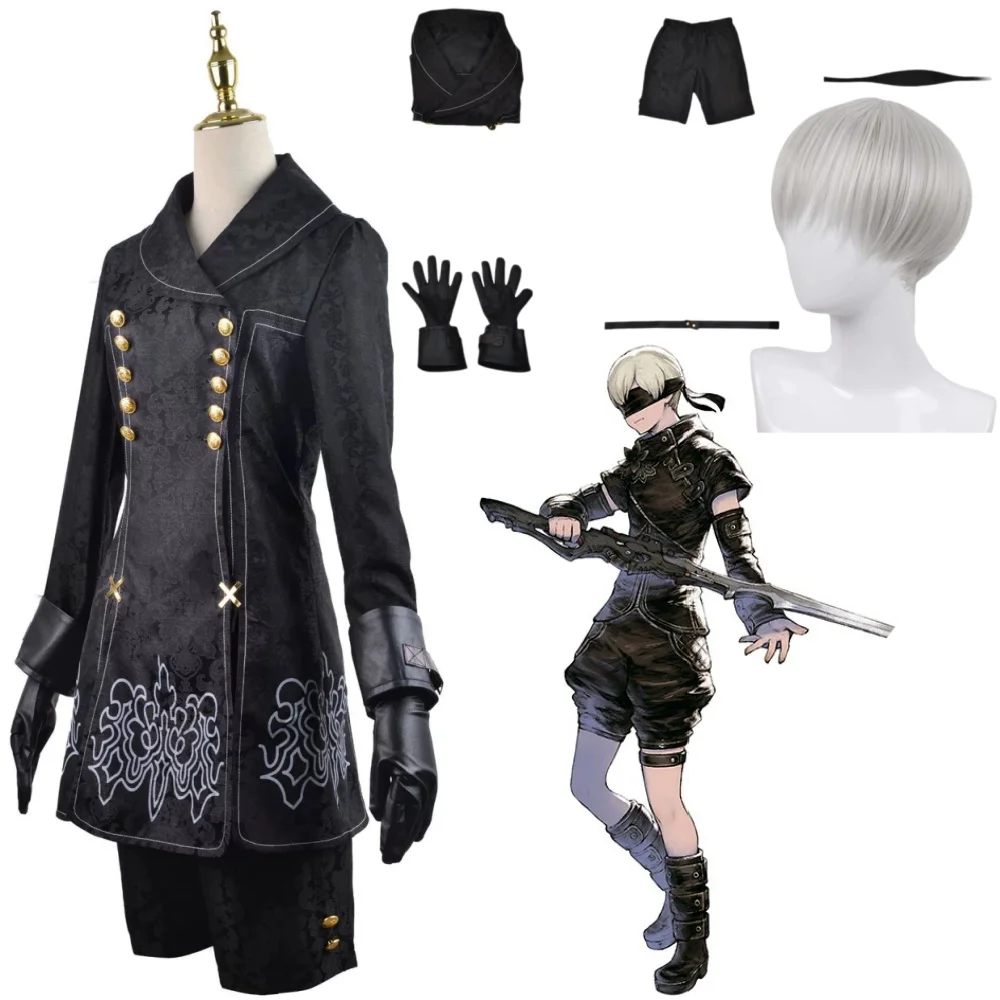 Костюм для косплея Nier Automata Yorha 9S No.9 Type S, игровой костюм, мужские костюмы для ролевых игр, нарядные костюмы для вечеринки на Хэллоуин