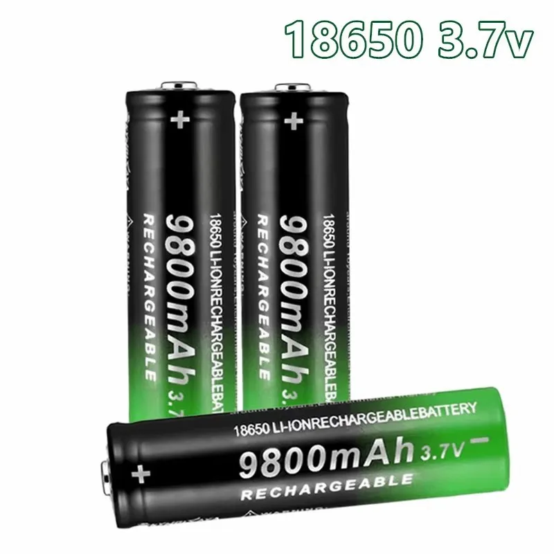 2024 New Fast Charging 18650 Battery High Quality 9800mah 3.7V 18650 Li Ion Battery Flashlight Charging Battery + Free 1-10PCS