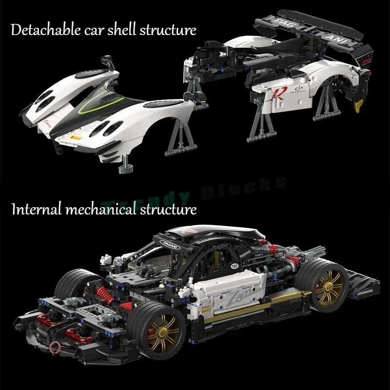 3365PCS PAGANI ZONGDA Sports Car Collectible Level Building Blocks,58cm Racing Supercar Model Kit,Adult Toys Ideal Birthday Gift