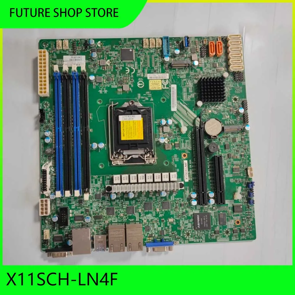 NAS Server Motherboard C246 Chip ECC Quad Port 8100T M.2 X11SCH-LN4F
