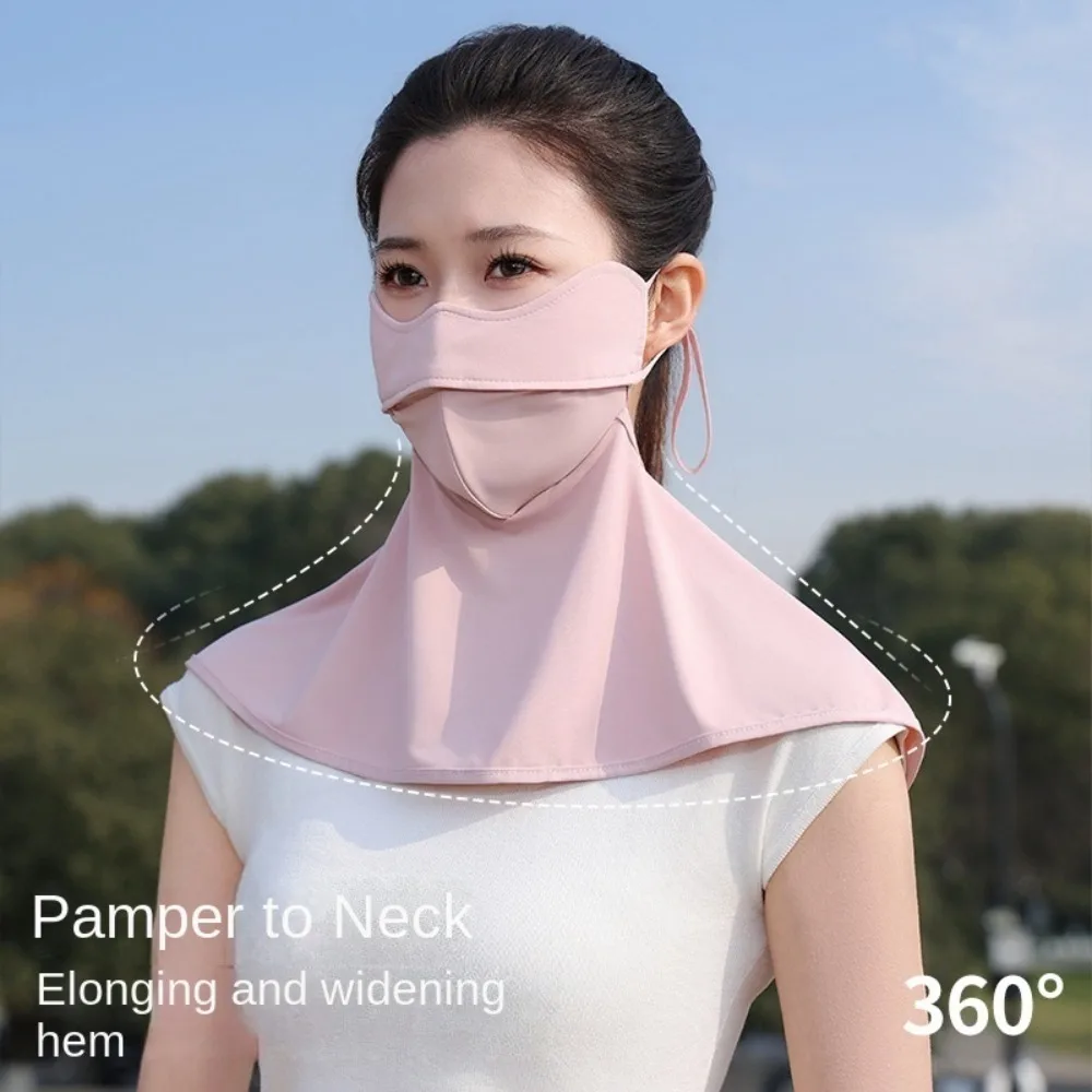 

Сплошной цвет, солнцезащитный крем, крышка для лица, пылезащитная защита лица, ледяная шелковая маска, обертка для шеи, гетры для шеи, УФ-защита, вуаль, летняя