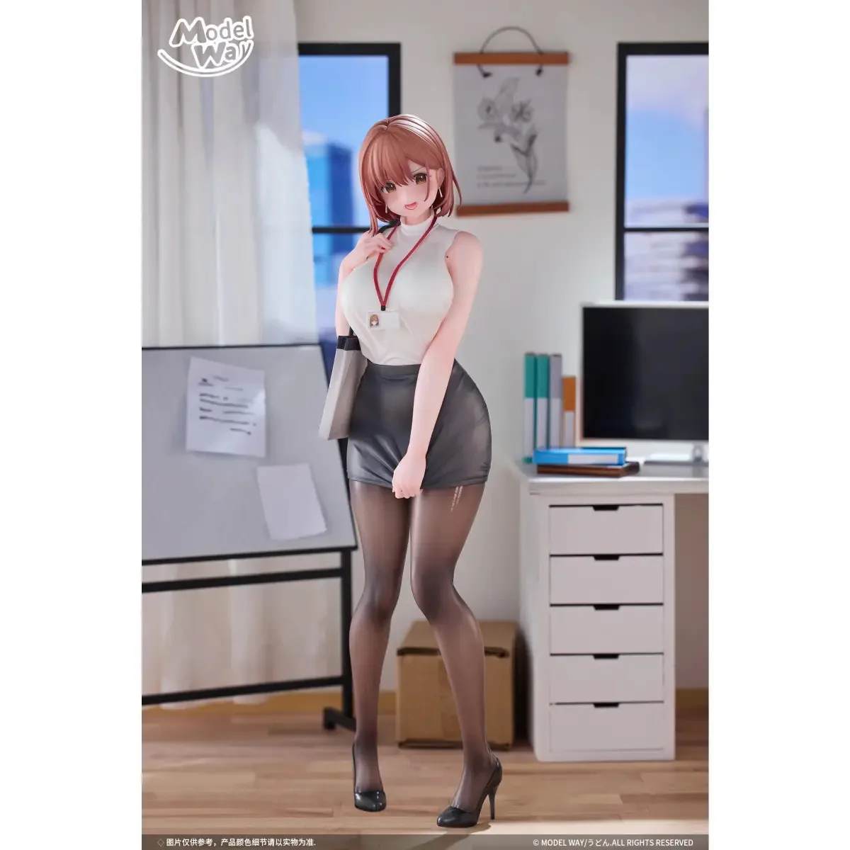 

Judai 28cm Original ModelWay OL-chan Office Lady Udon Illustration Action Figure Model Doll Toys