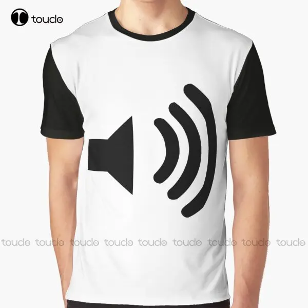 Sound Volume Symbol Graphic T-Shirt Custom Tshirts Digital Printing Tee Shirts Christmas Gift New Popular Xxs-5Xl Streetwear