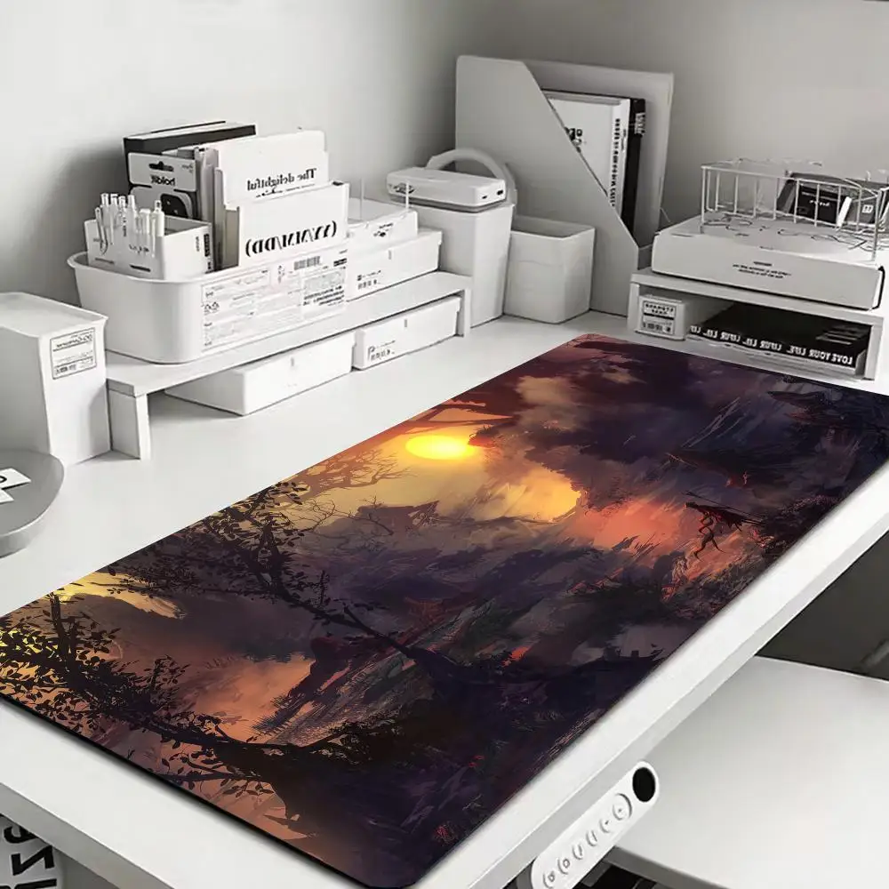Sunset Mountain Mouse Pad Large XXL mouse Gaming Rubber Lock Desk Mat laptop monitor Computer Gamers carpet work office