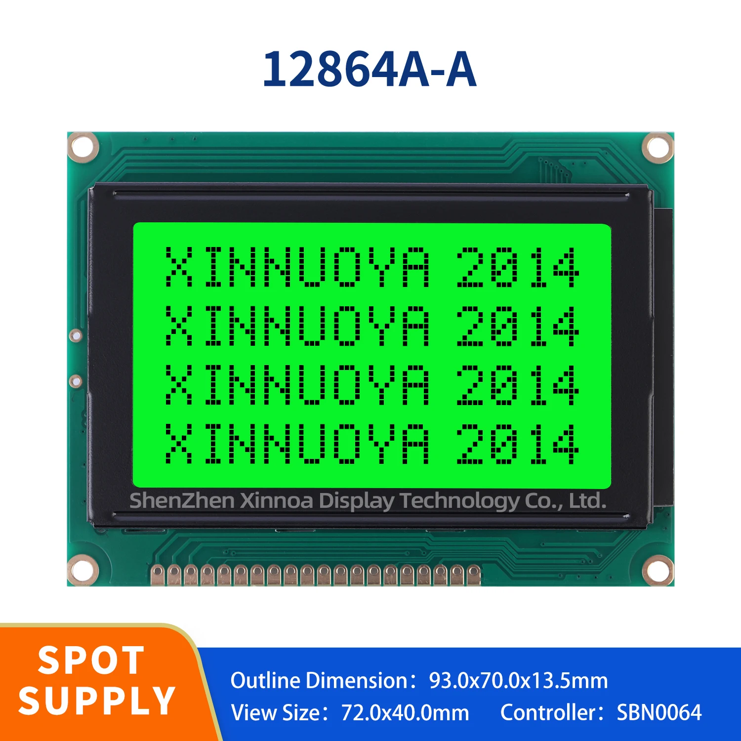 128*64 DOTS LCD module 5V blue screen 12864A-A LCD display with backlight NT7108C parallel port LCD12864 for Arduino