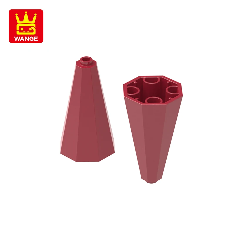 Wange 6039w 100g/31 peças o topo da torre octogonal blocos de construção compatíveis com tijolos moc cor acessórios parte brinquedos criança
