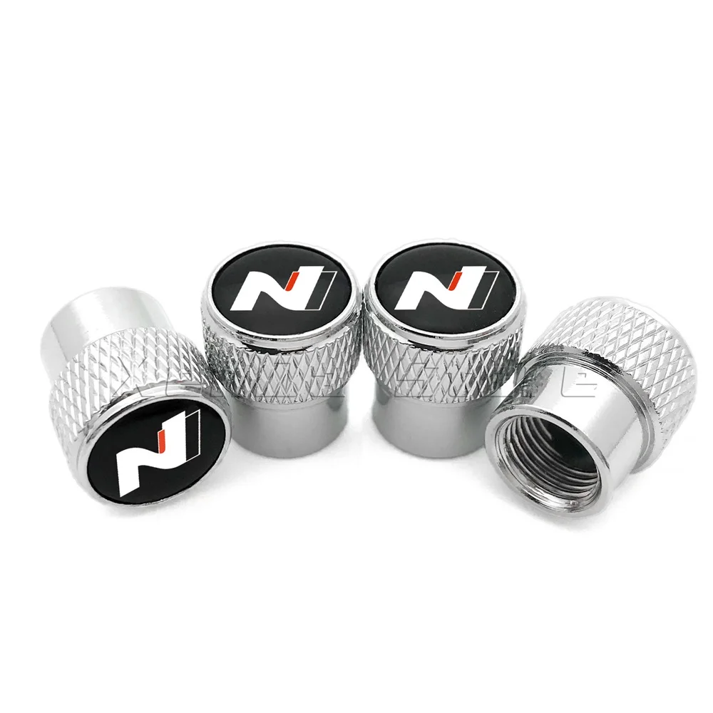 4Pcs Car Wheel Tire Valve Stem Caps Core Cover For Hyundai N LINE i20 i30 Tucson Sonata Accent Elantra Azera Kona Accessories