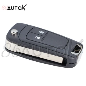 2 3 버튼 접이식 플립 플립 원격 키 케이스 Opel Zafira Corsa Astra Vauxhall Vectra Omega Hu100 Uncut Blade Car Key FOB 케이스 8 최고의 판매 오펠 키 커버 케이스 - №3