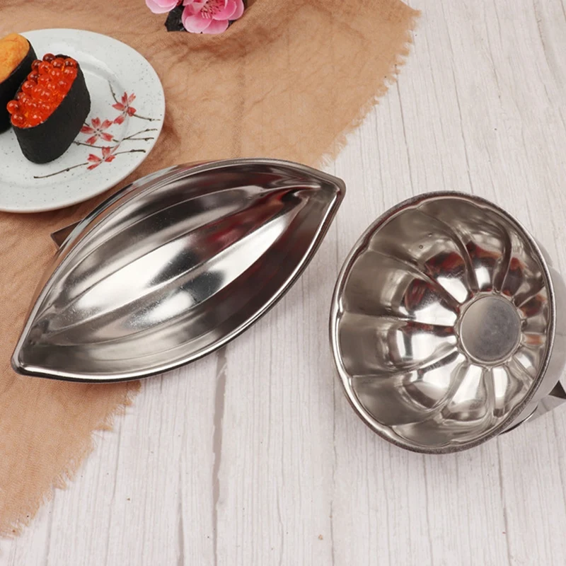 Japanese-Style Stainless Steel Boat-Shaped Egg-Wrapped Rice Mold Rice Molds