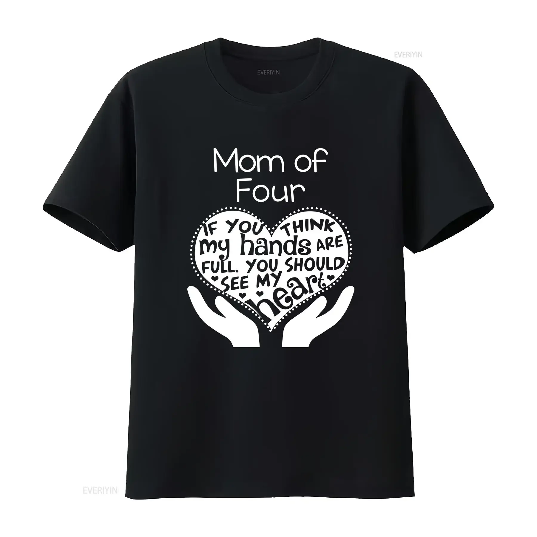 Mom Of Four Mother8217s Day Mother To 4 Ver2 T Shirt Moth vintage Washed Slightly Comfortable Casual homme graphic fashion