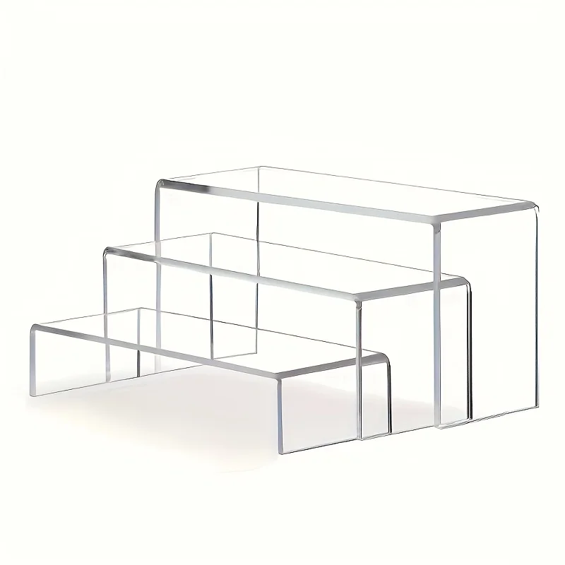 3/6 Stück U-förmiges Display-Regal, transparentes Acryl-Aufbewahrungsregal, Aufbewahrungsregal für Make-up-Figuren, Spielzeug-Aufbewahrungsregal, Aufbewahrung für Schreibtisch und Badezimmer – Detail 3