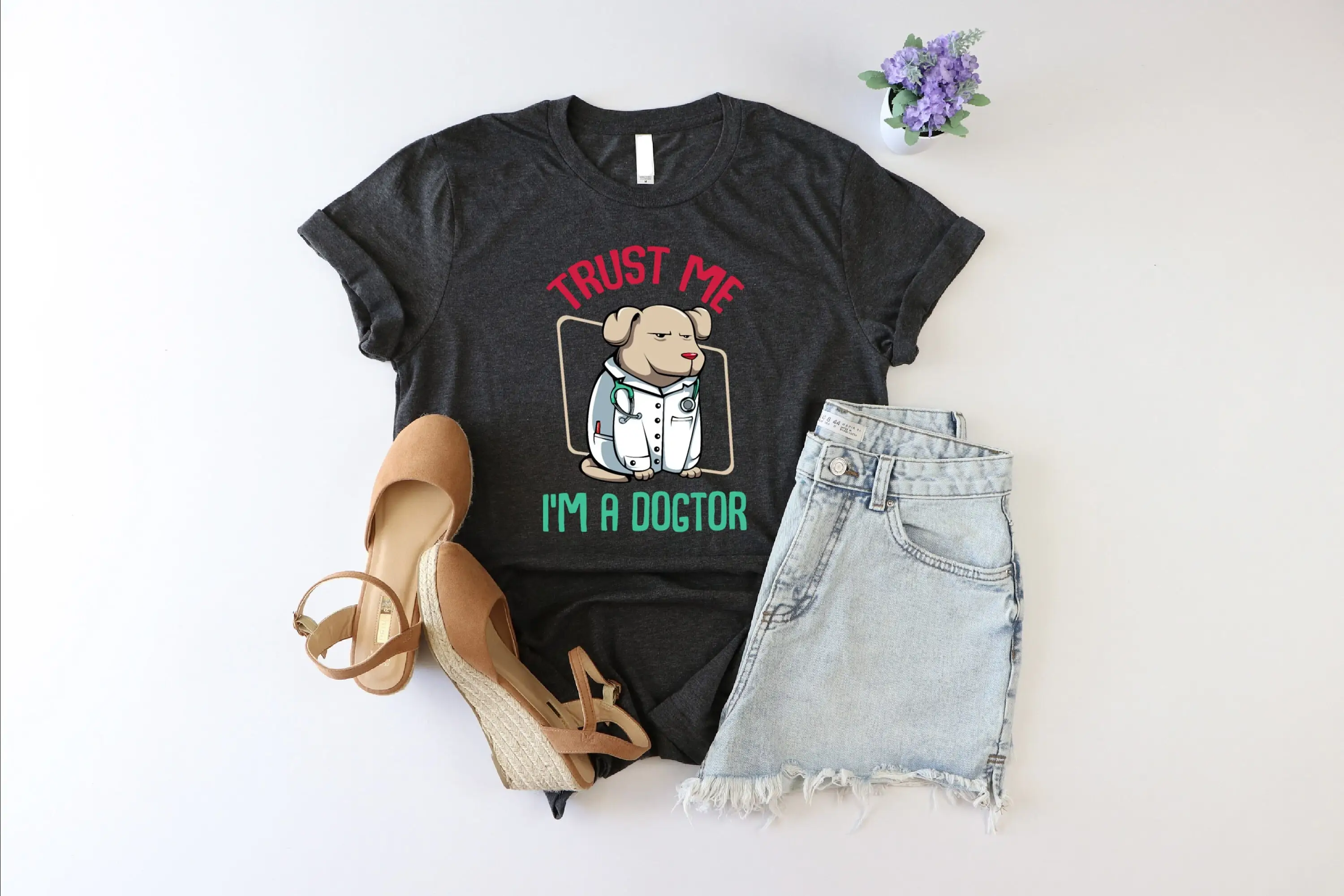 Trust Me I'm a Dogtor T Shirt Veterinary School Student For Animal Doctor Funny Dog Puppy Veterinarian