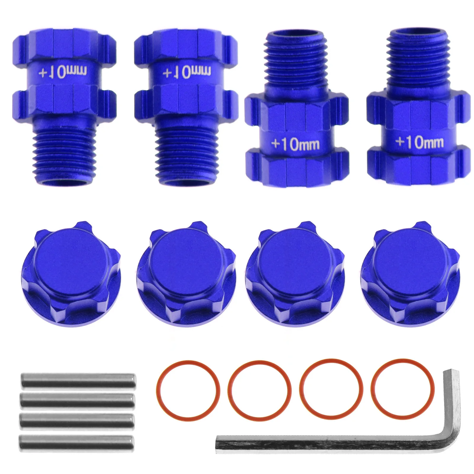 

14mm to 17mm 4Pcs/Set Metal RC Parts Wheel Hex Hub Adapter Extension For Senton For Granite 4X4 3S RC Car Spacer Widener