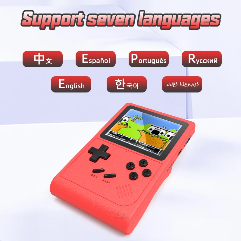 GB300 وحدة تحكم بجهاز لعب محمول لاعب 3.0 بوصة شاشة لعبة فيديو وحدة التحكم 10000 لعبة ل FC/SFC/GB/GBA دعم 2 لاعب هدية طفل