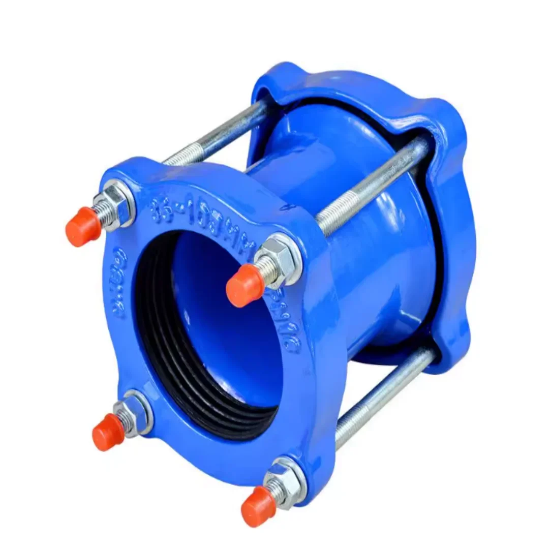 PE Pipe Flexible Joint With Wide Range Flexible Compensation Cast Iron Connector Stainless Steel Pipeline