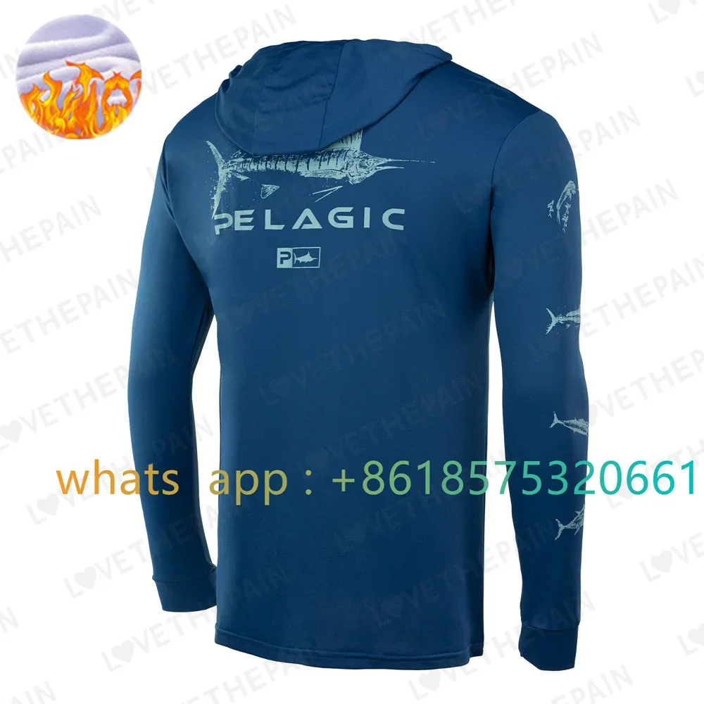 

Pelagic Outdoor Fishing Hoodie Winter Thermal Fleece Fishing Clothes Adults Child Shirt Fish Keep warm Thick coat Angler Jersey