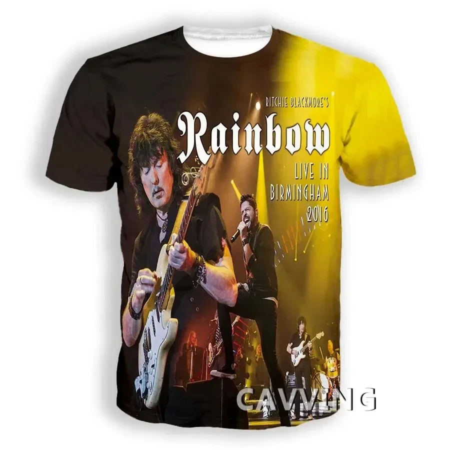 Promo Pop Rock Rainbow Band 3D Printed T-shirt Summer Men and Women Hip Hop Trend Short Sleeve Top Oversized Cool O-neck T-shirt