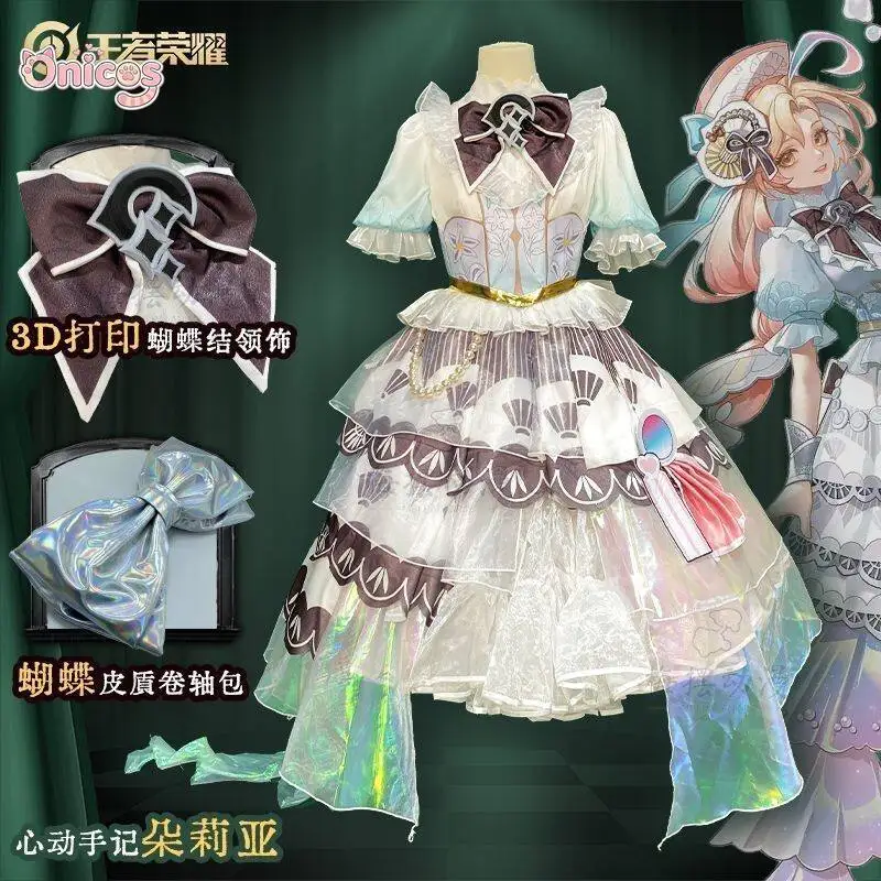 

Game Honor of Kings Dolia Cosplay Costume Heartbeat Notes Limited Anime Halloween Carnival Female Role Play Full Outfit Onicos
