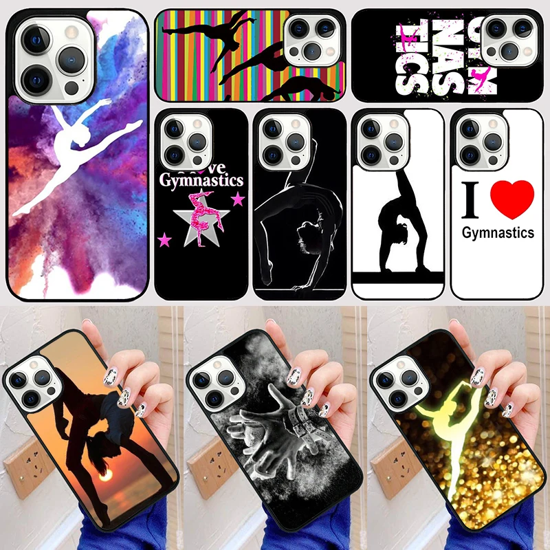 gymnastics silhouette Phone Case Back Cover for iPhone 16 15 SE2020 14 13 11 12 Pro Max mini XS XR X PlusS Fundas Coque