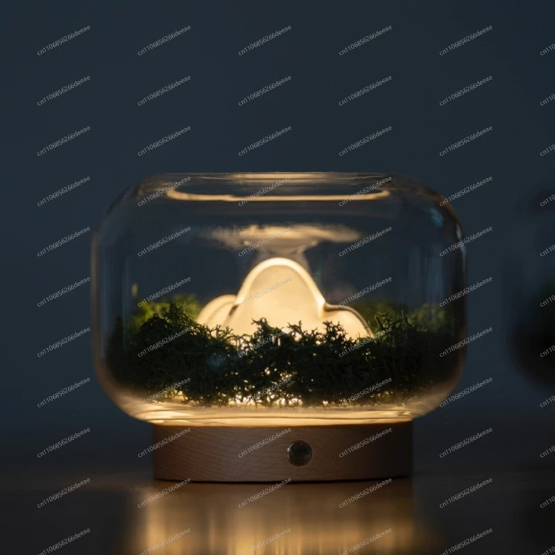 Four Seasons Landscape Aroma Lamp Natural Plant Pattern Warm Light Aromatherapy Night Light