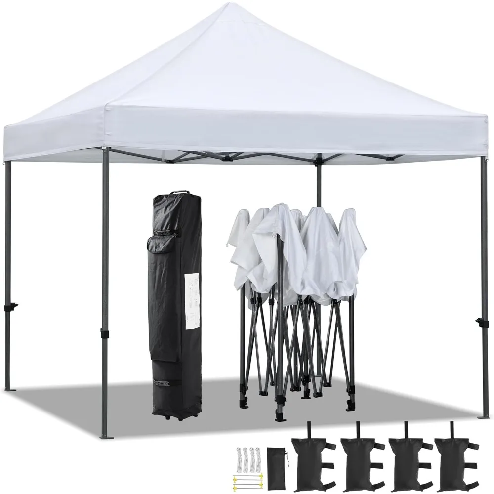 

Canopy Tent, Commercial Instant Heavy Duty Canopy, 500D Waterproof Adjustable Canopy with Wheeled Carry Bag,