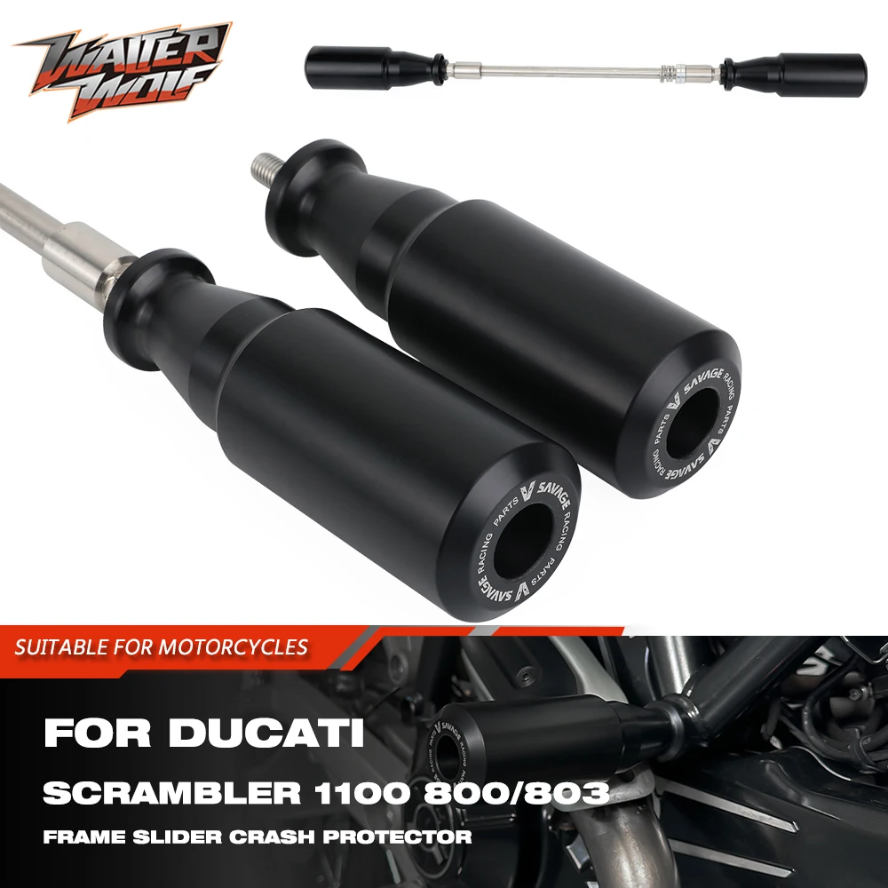 แถบเลื่อนโครงป้องกันการชนสำหรับ800 Ducati Scrambler 803คลาสสิกเมือง motard caferacer 1100กีฬาพิเศษเครื่องยนต์สเตเตเตอร์