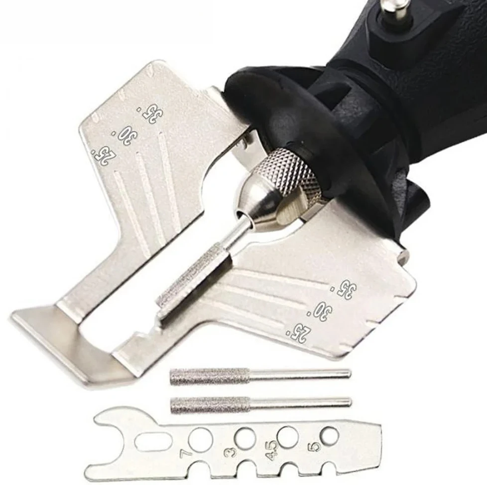 Chainsaw Sharpening Attachment, Electric Grinder & Drill Tool for Sharpening Saw Chain & Polishing