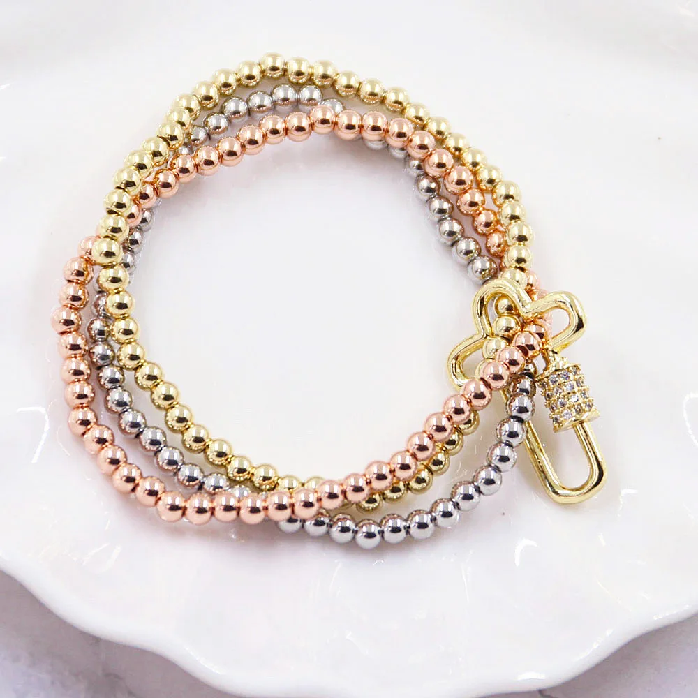 الموضة الكلاسيكية الفولاذ المقاوم للصدأ الخرز سوار الصليب/نجمة/القلب ورقة كليب 4 مللي متر مطرز تشيكوسلوفاكيا سلسلة معدنية للنساء الرجال مجوهرات هدايا