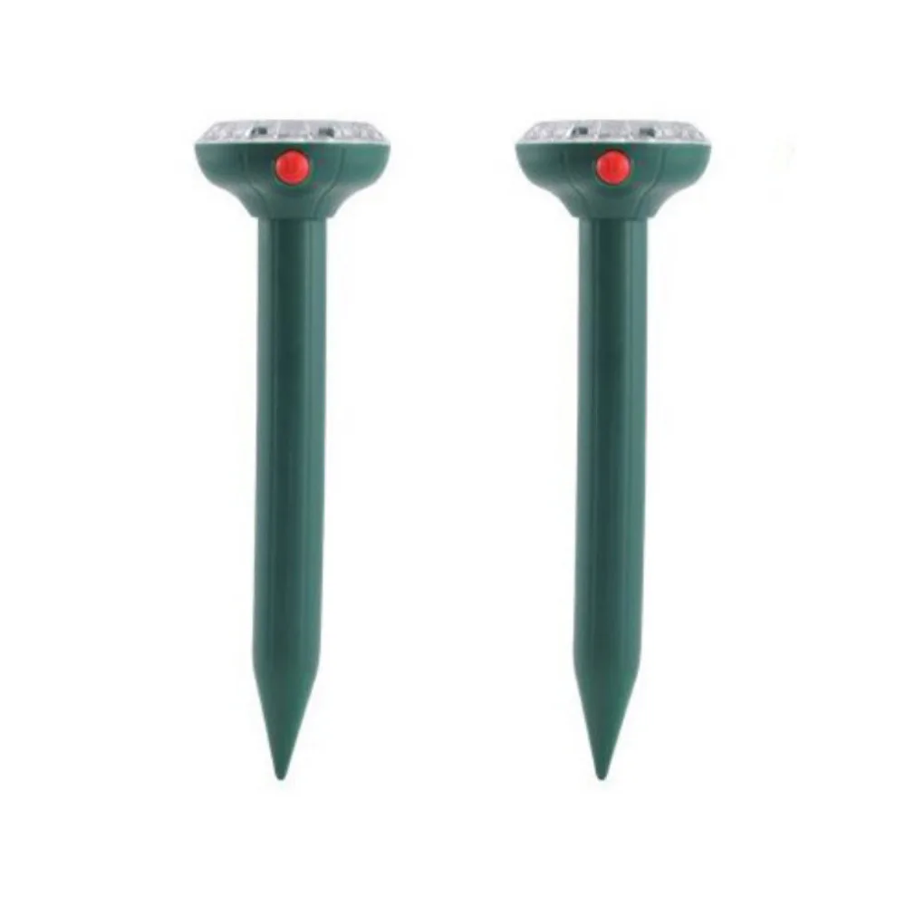 2pcs Waterproof Solar Powered Animals Repeller Smart Long Endurance Ultrasonic Sonic Repeller Multi-Function