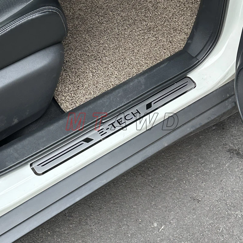 For Renault Arkana Austral Clio Captur Megane E-TECH 2022-2024 Car Door Sill Kick Plate Guard Pedal Cover Protector Trim Styling