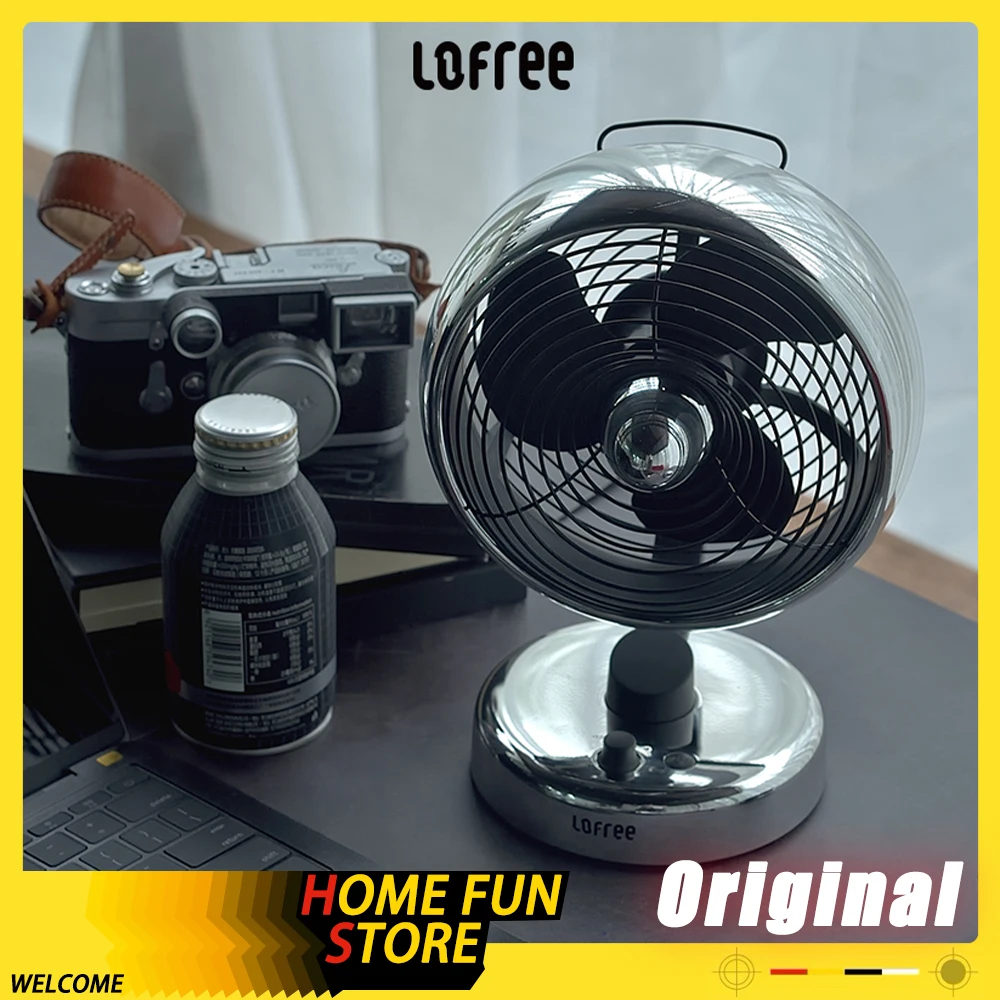 Official Lofree Desktop Fan Mini Mutedomestic Charged Portable Outdoor Dormitory Fan Long Battery Life USB Shift Gears Mini Fan