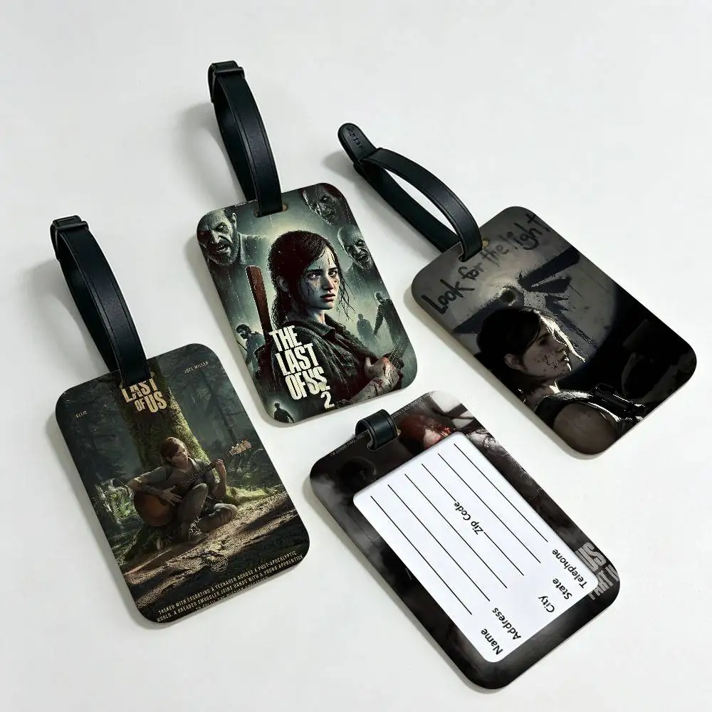 The Last of Us MOVIE PVC Waterproof Luggage Tag Anti lost Information Card Cover For Student Bag Travel Suitcase