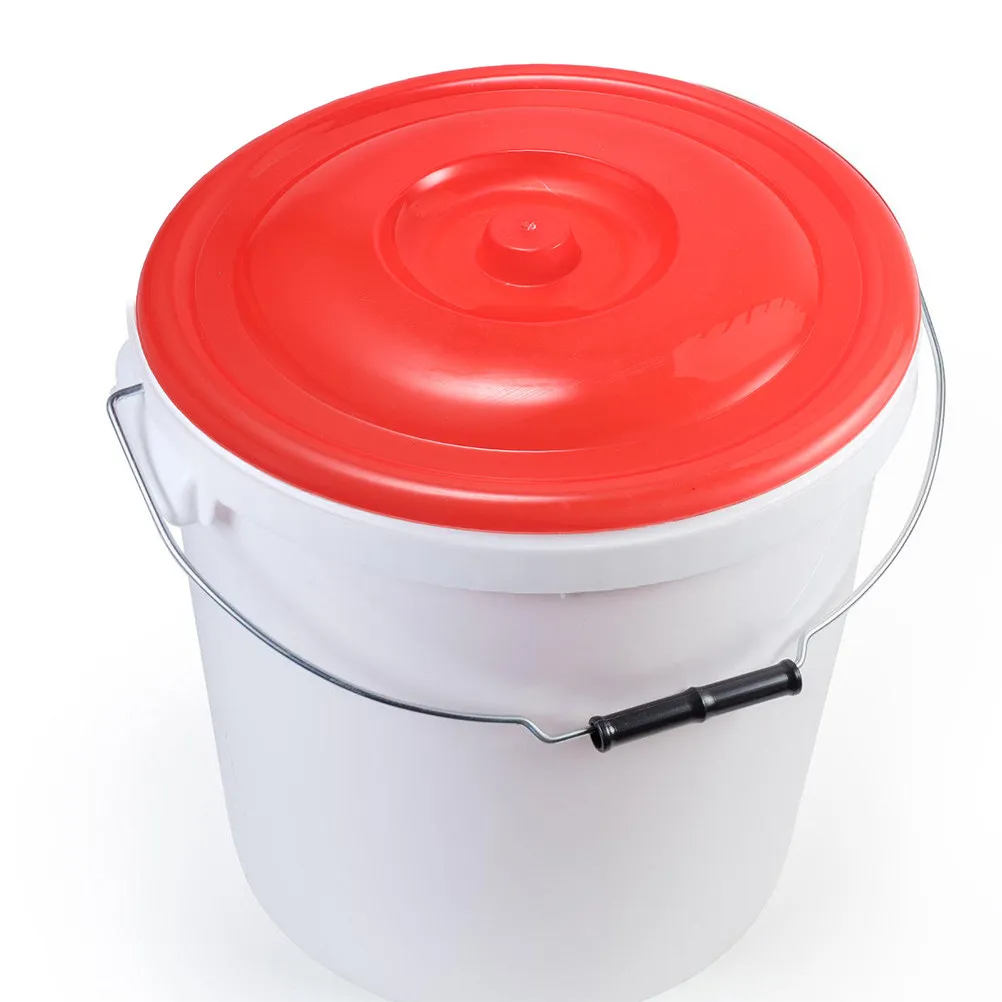 23Cm Round Plastic Bucket Lid Easy Install Odor Preventing Replacement Cover for Trash Cans Water Buckets Waste Bins Large