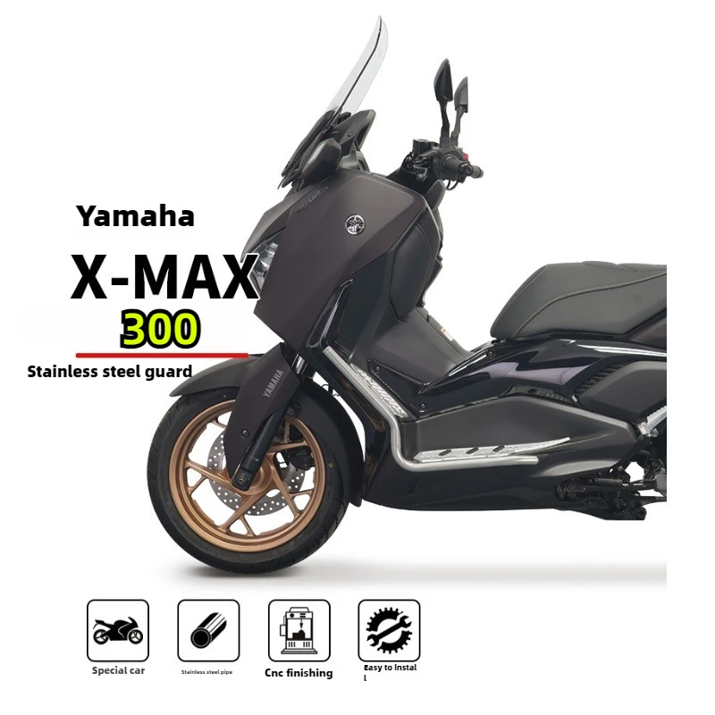 

Для Yamaha XMAX300 2023-2024 мотоциклетный бампер из нержавеющей стали 304, защита от падения, защита из алюминиевого сплава, аксессуары для мотоциклов