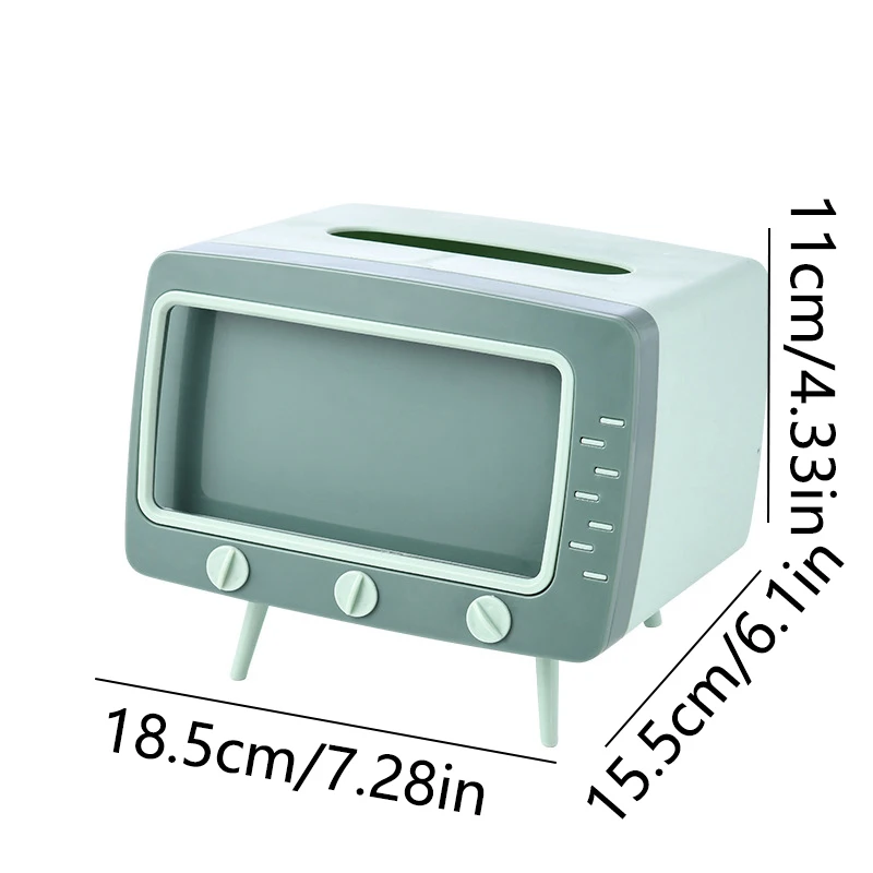 Cute Portable Tissue Box Holder Square for Home Desktop Decor Tv Tissue Box Pink Phone Holder  Organizer - view 4