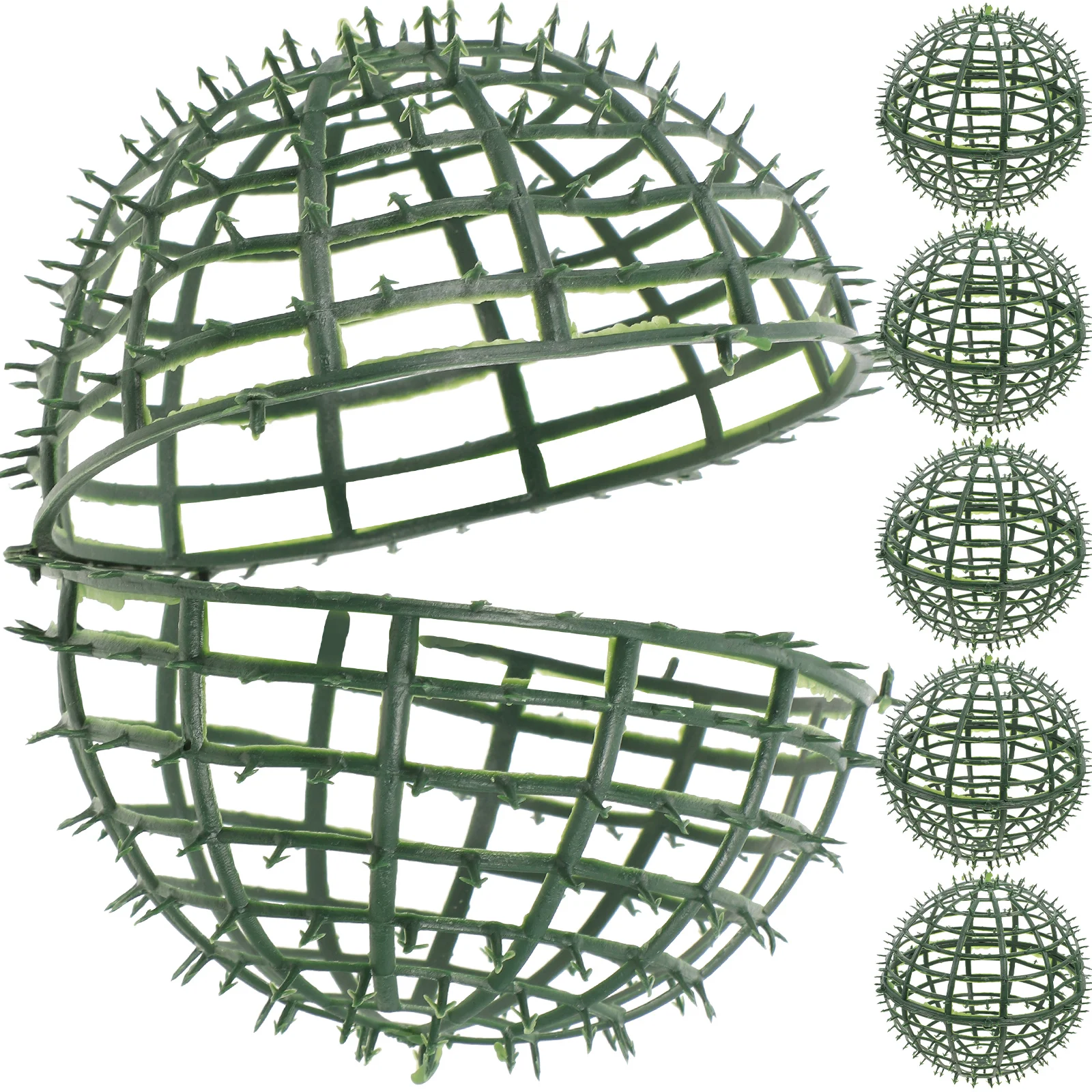 

6pcs Grass Ball Rack Decorative Flower Frame For Artificial Greenery Holder Diy Flower Arrangement Wedding Props Boxwood Topiary
