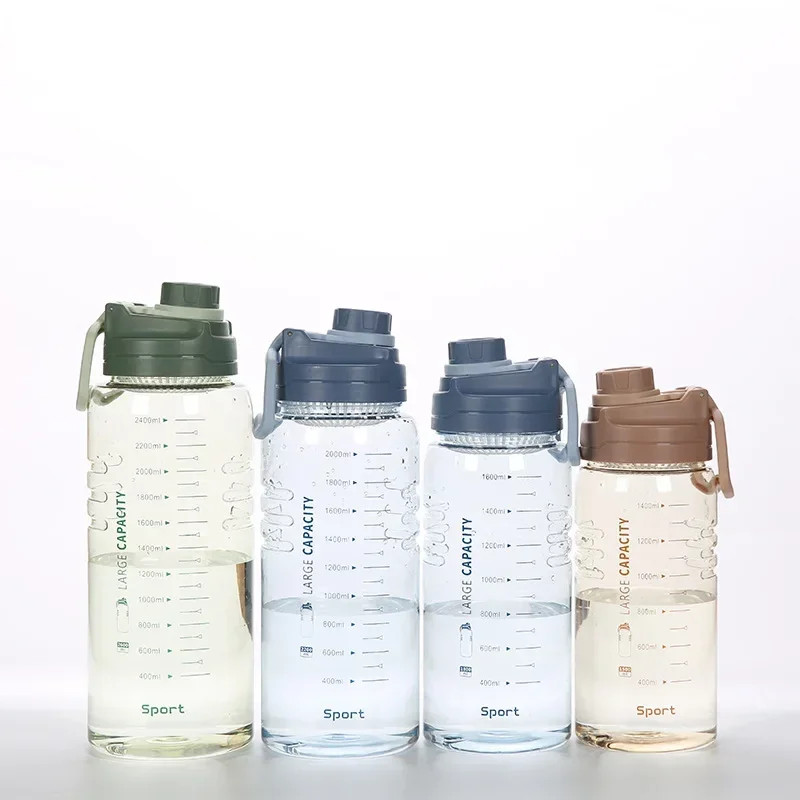Big Capacity Sport Water Plastic Bottle Cup 1500ML 2600ml Water Bottle Wtih Filter  BPA FREE Drinking Bottles Kettle Waterbottle