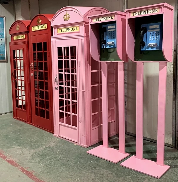 Internet celebrity suit phone booth mailbox street signs landscape double bench shopping mall Meichen bar props