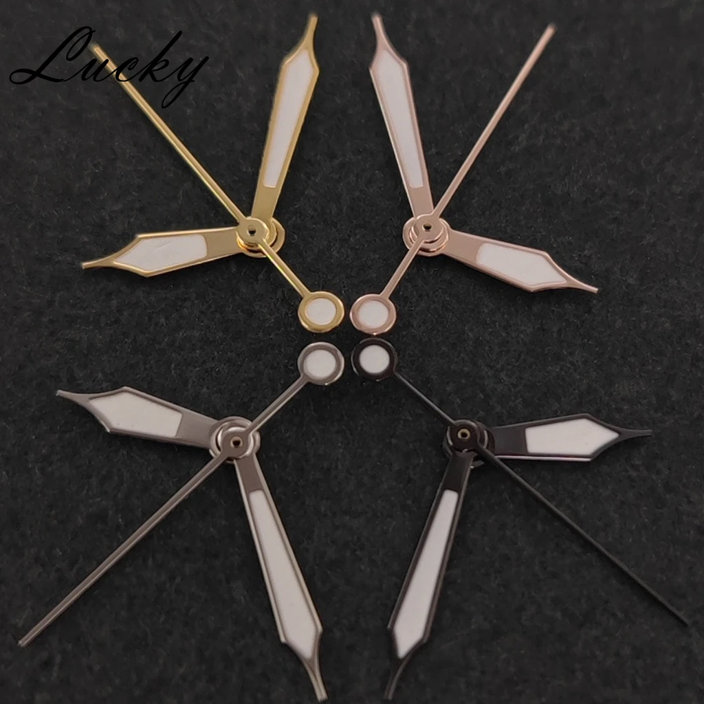 Hohe Qualität NH35 NH36 Zeiger C3 Grün Leuchtende Silber Gun Rose Gold Uhr Hände Uhren Zeiger Fit NH35/NH36/4R/7S Bewegung
